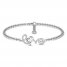 Diamond Love Bracelet Sterling Silver