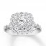 Diamond Engagement Ring 7/8 ct tw Round-cut 14K White Gold