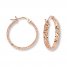 Hoop Earrings 14K Rose Gold 20mm