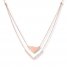 Chevron Layered Necklace 14K Rose Gold