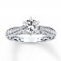 Diamond Engagement Ring 7/8 ct tw Round-cut 14K White Gold