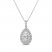 Forever Connected Diamond Necklace 1 ct tw Round/Pear 10K White Gold 18"