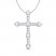 Diamond Cross Necklace 3/8 ct tw 10K White Gold 18"