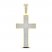 Men's Diamond Cross Charm 1 ct tw Round-cut 10K Yellow Gold