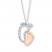 Footprints Necklace 1/8 ct tw Diamonds 10K Two-Tone Gold