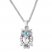 Petite Owl Necklace Blue Topaz/Lab-Created Sapphires St. Silver