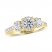 THE LEO Ideal Cut Diamond 3-Stone Engagement Ring 1 ct tw 14K Yellow Gold