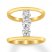 Previously Owned Diamond North South 3-Stone Ring 3/8 ct tw 10K Yellow Gold