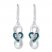 Infinity Blue/White Diamond Earrings 1/10 ct Sterling Silver