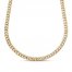 Curb Link Necklace 10K Two-Tone Gold 22" Length