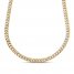 Curb Link Necklace 10K Two-Tone Gold 22" Length