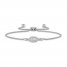 Forever Connected Diamond Bolo Bracelet 1/5 ct tw Princess/Round-Cut 10K White Gold