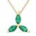 Lab-Created Emerald Necklace 10K Yellow Gold