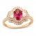 Le Vian Couture Pink Sapphire Ring 7/8 ct tw Diamonds 18K Strawberry Gold
