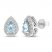 Aquamarine & White Lab-Created Sapphire Earrings Sterling Silver