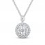 Leo Diamond Necklace 7/8 ct tw 14K White Gold 19"