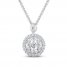 Leo Diamond Necklace 7/8 ct tw 14K White Gold 19"