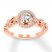 Diamond Engagement Ring 5/8 ct tw Round-cut 14K Rose Gold