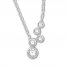 Diamond Necklace 1/6 ct tw Round-cut/Bezel-set Sterling Silver