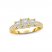 Diamond Three-Stone Engagement Ring 1 ct tw Princess & Round-cut 14K Yellow Gold