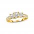Diamond Three-Stone Engagement Ring 1 ct tw Princess & Round-cut 14K Yellow Gold