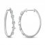 Everything You Are Diamond Hoop Earrings 3/4 ct tw 10K White Gold