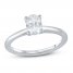 Lab-Created Diamonds by KAY Solitaire Engagement Ring 1 ct tw Oval-cut 14K White Gold