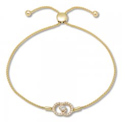 Encircled by Love Diamond Bolo Bracelet 1/3 ct tw 10K Yellow Gold