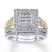 Diamond Ring 5/8 ct tw Princess/Round 14K Two-Tone Gold