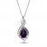 Amethyst & Lab-Created Sapphire Necklace in Sterling Silver
