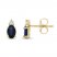 Blue Sapphire & Diamond Earrings 1/20 ct tw 10K Yellow Gold