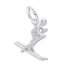 Skier Charm Sterling Silver