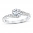 Diamond Engagement Ring 3/4 ct tw Round-cut 14K White Gold