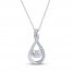 THE LEO Diamond Necklace 1/3 ct tw Round-cut 14K White Gold 19"