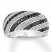 Black & White Diamond Ring 1 ct tw Round-cut Sterling Silver