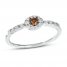 Le Vian Nude and Chocolate Diamond Ring 1/4 ct tw 14K Vanilla Gold