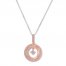Diamond Circle Necklace 1/4 ct tw Round-cut 10K Two-Tone Gold