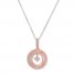 Diamond Circle Necklace 1/4 ct tw Round-cut 10K Two-Tone Gold