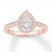 Pear-Shaped Diamond Engagement Ring 1/2 ct tw 14K Rose Gold