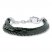 Men's Leather Bracelet Stainless Steel 9" Length