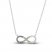 White/Black/Brown Diamond Infinity Necklace 1/5 ct tw Sterling SIlver 18"