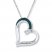 Blue/White Diamonds Sterling Silver Necklace
