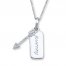 "Journey" Diamond Arrow Necklace 1/20 ct tw Sterling Silver