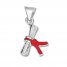 Diploma Charm Sterling Silver/Red Enamel