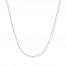 Cable Chain Necklace 14K White Gold 18" Length