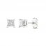 Lab-Created Diamonds by KAY Stud Earrings 3/4 ct tw Princess-Cut 14K White Gold