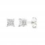 Lab-Created Diamonds by KAY Stud Earrings 3/4 ct tw Princess-Cut 14K White Gold