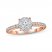 Multi-Diamond Engagement Ring 1 ct tw Round-cut 14K Rose Gold