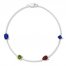 Lab-Created Sapphire/Garnet/Peridot Bracelet Sterling Silver