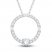 Neil Lane Diamond Circle Necklace 1/2 ct tw Round/Baguette-Cut 14K White Gold 19"